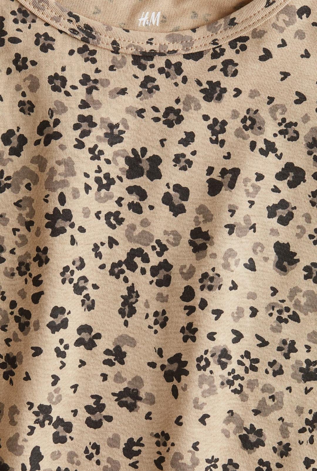 Лонгслів для дівчинки H&M 98-104 см Бежевий (25063005B) - фото 2 Лонгслів для дівчинки H&M 98-104 см Бежевий (25063005B) - фото 2