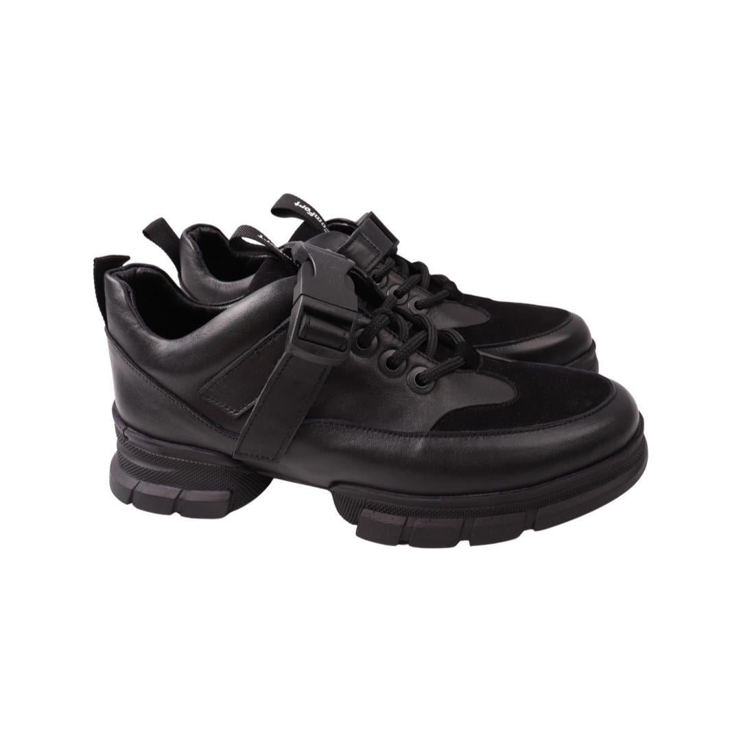 Кроссовки женские Molly Bessa из кожи р. 37 Черный (268-21DTC)