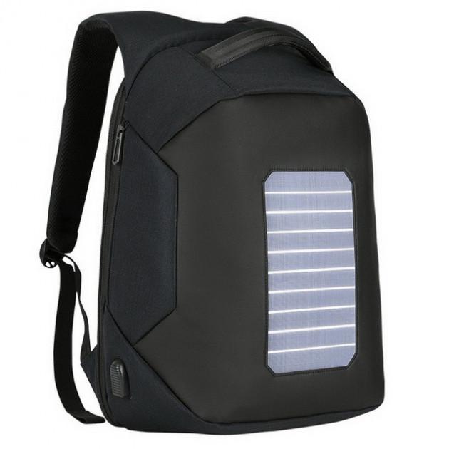 Рюкзак SUNROZ Solar Backpack SUN0423 з сонячною панеллю Сірий
