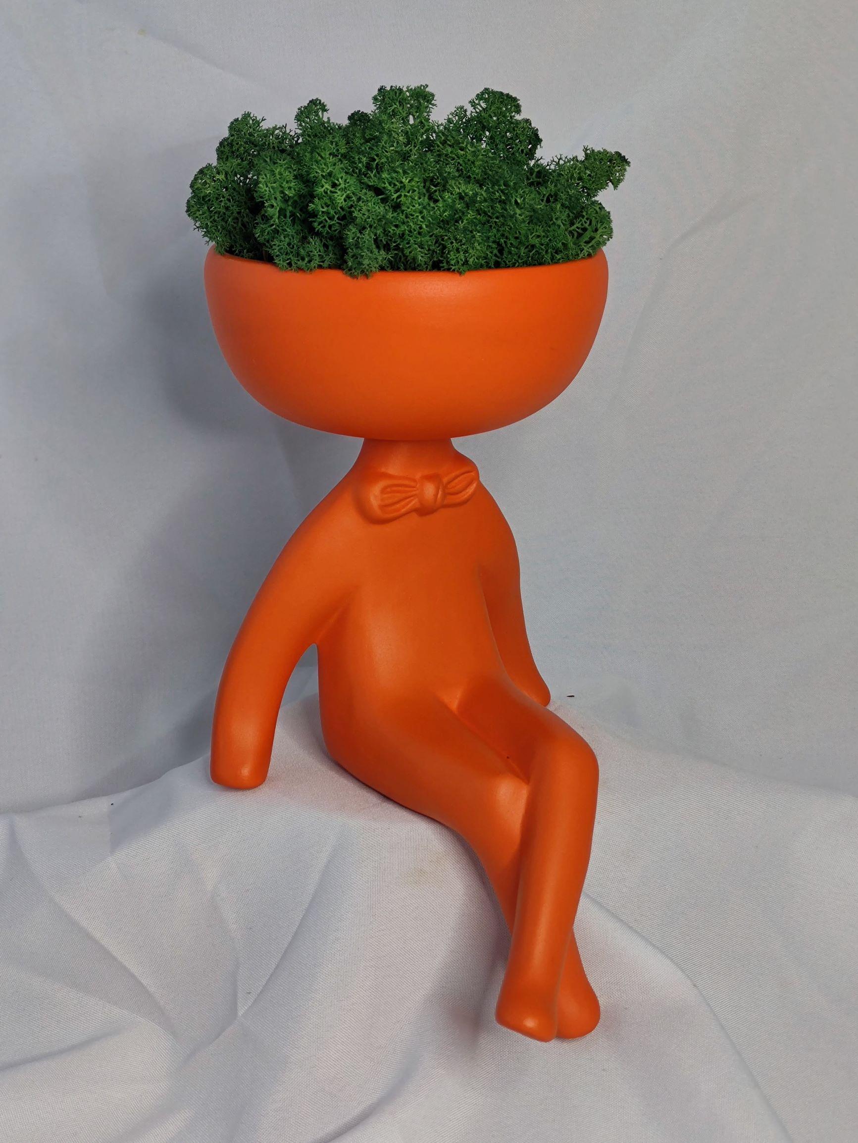 Кашпо-вазон KeramaTato Франт порошкове покриття з мохом 27х15 см 0,7 л Апельсин Помаранчевий (ФМАп27/15/0,7) - фото 6 Кашпо-вазон KeramaTato Франт порошкове покриття з мохом 27х15 см 0,7 л Апельсин Помаранчевий (ФМАп27/15/0,7) - фото 6