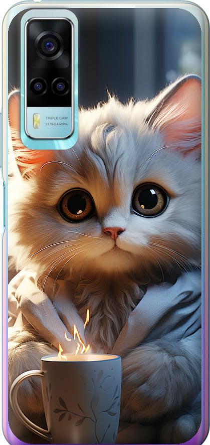 Чехол на Vivo Y31 White cat (5646u-584-42517)
