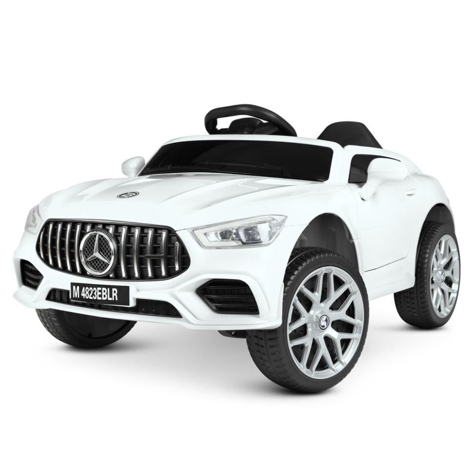 Дитячий електричний автомобіль Bambi Racer 12V одномісний до 30 кг Білий (DE-169-E-1046)