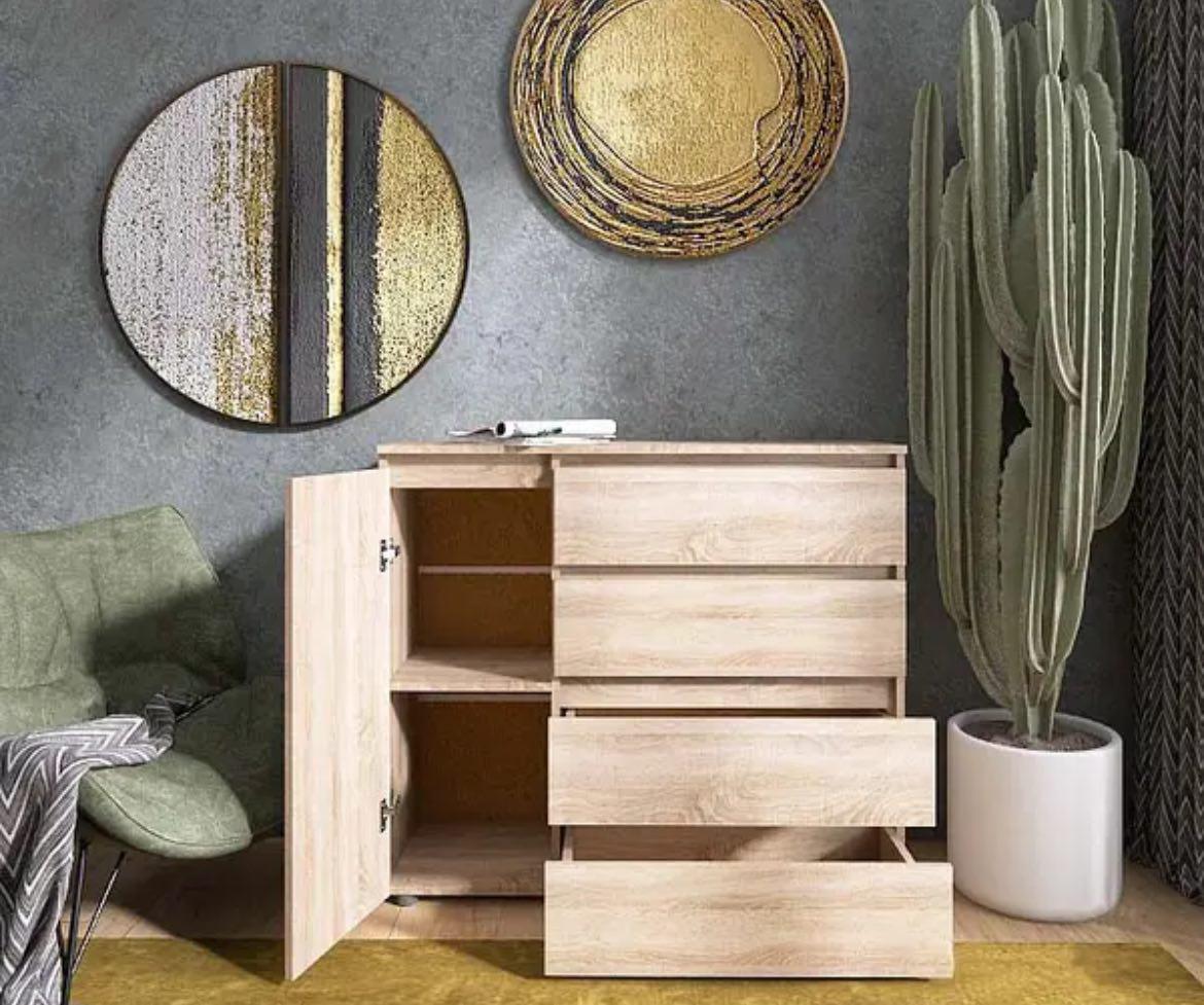 Комод КЛ-3 Лайт Эверест 930х380х1050 мм 1Д 4Ш Дуб сонома - фото 2 Комод КЛ-3 Лайт Эверест 930х380х1050 мм 1Д 4Ш Дуб сонома - фото 2