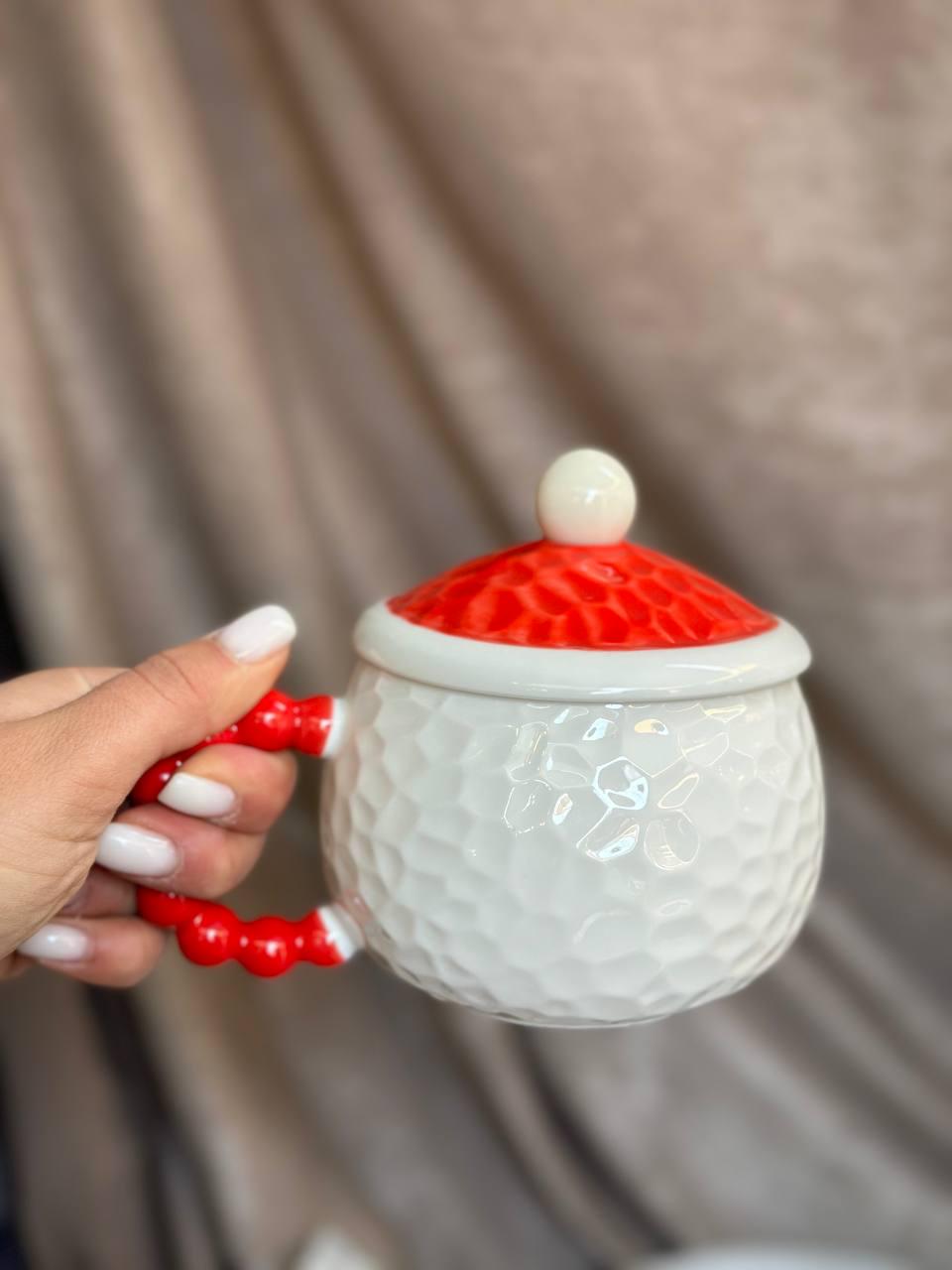 Чашка новорічна Snowman фарфорова з кришкою та ложкою 380 мл (R32285-1) - фото 3 Чашка новорічна Snowman фарфорова з кришкою та ложкою 380 мл (R32285-1) - фото 3