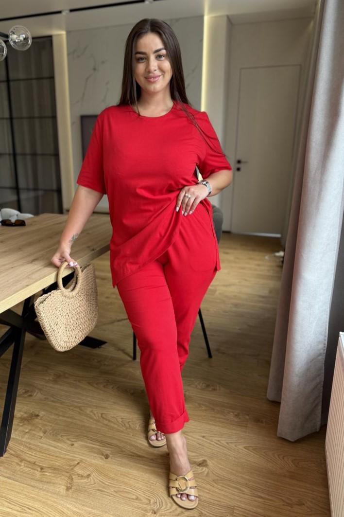 Костюм женский летний М193 3XL Красный (960-1-65)