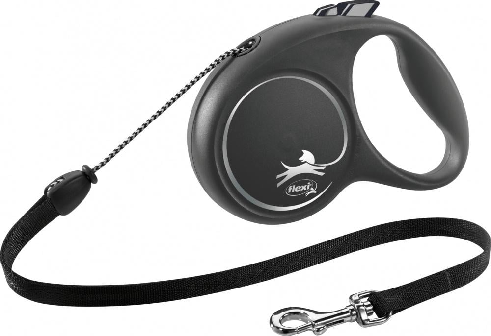 Повідець-рулетка flexi BLACK DESIGN M Чорний (TX-12261)