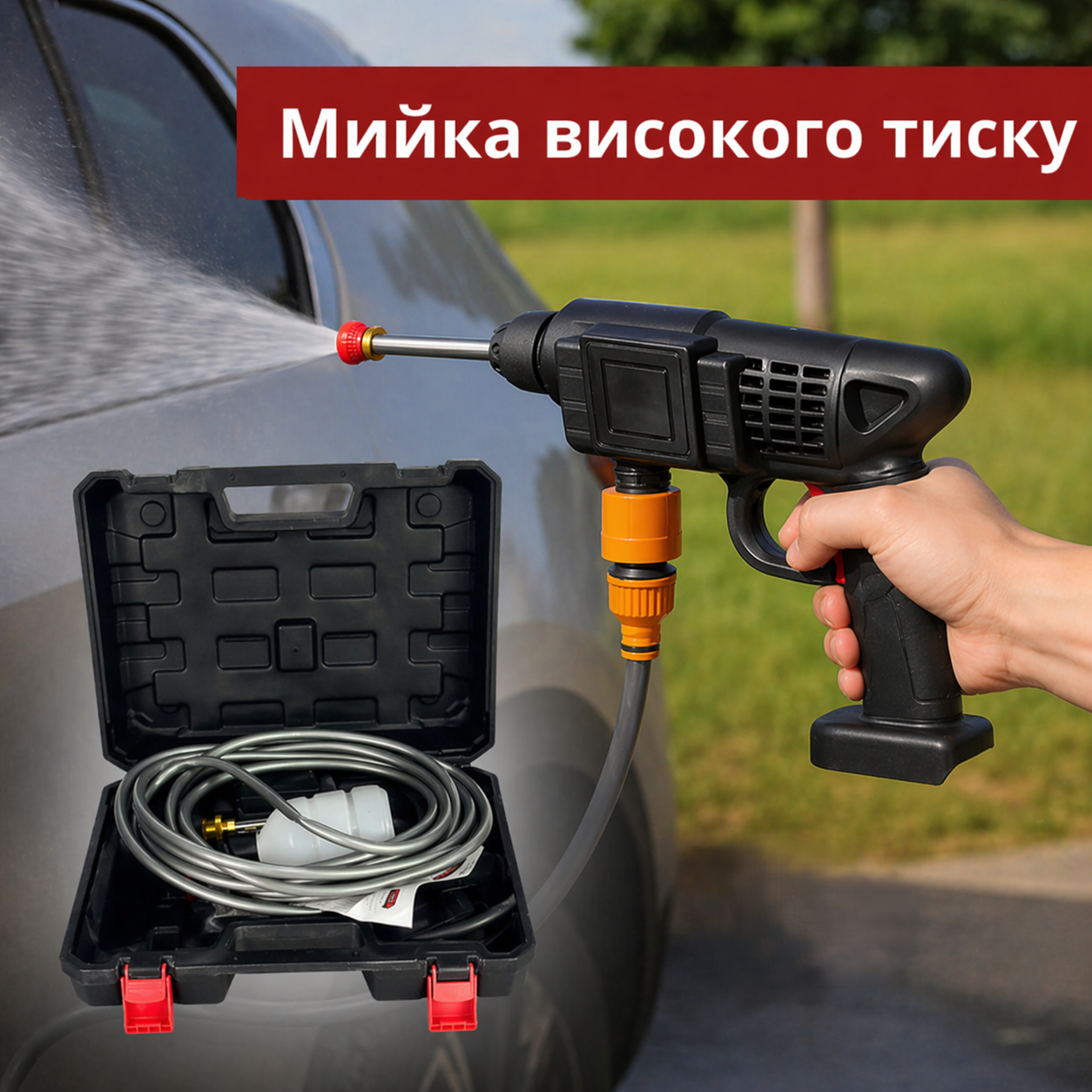 ᐉ Мийка високого тиску бездротова ручна без акумулятора (ZX-13D