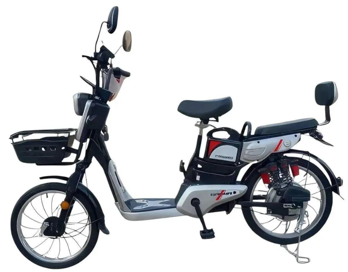 Электровелосипед двухместный Crosser Gamma 20"/600W/48V/13 Ah/PAS-система Серый (25581744)