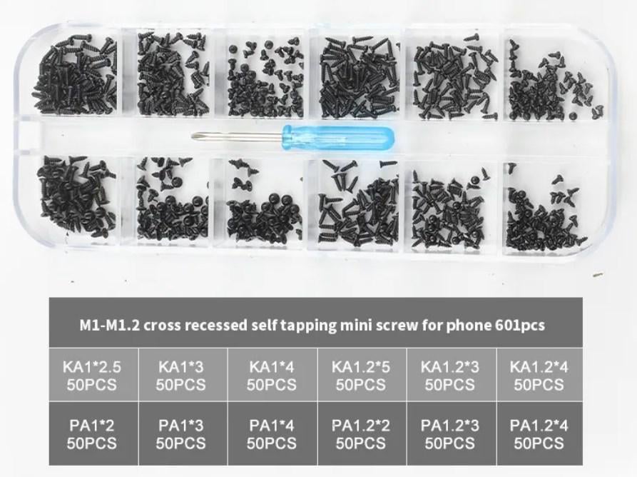 Набір саморізів Spec MIX M1/M1,2 з викруткою 601 шт. (SP-240520) - фото 3 Набір саморізів Spec MIX M1/M1,2 з викруткою 601 шт. (SP-240520) - фото 3
