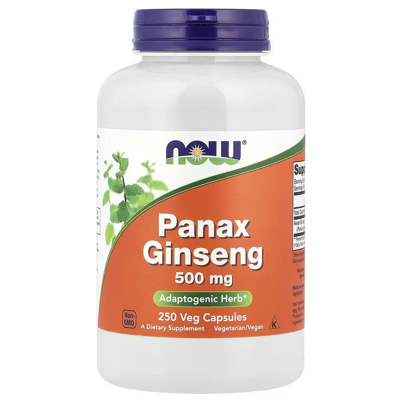 Женьшень NOW Panax Ginseng 1,000 mg 250 Veg capsules (НФ-00002061)