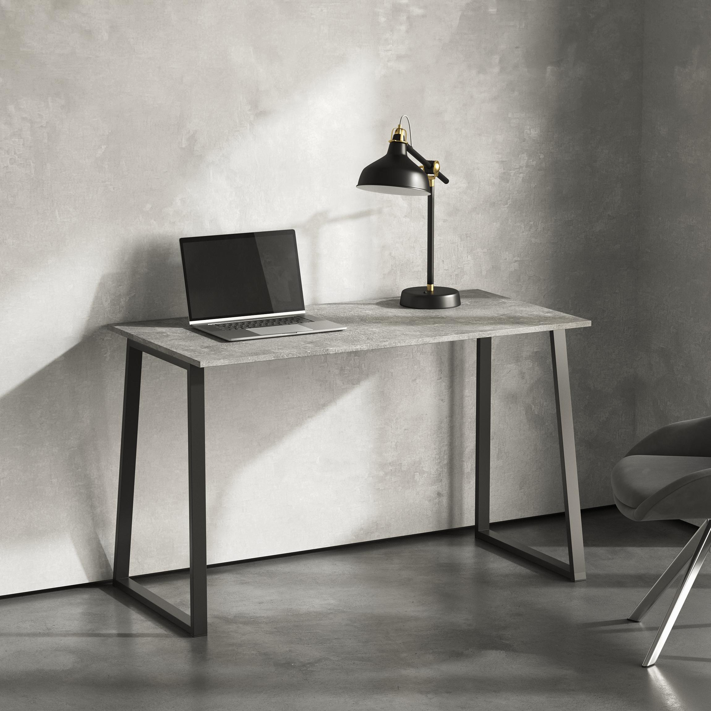 Стол письменный лофт Серия 4 1200х500х16 мм Бетон