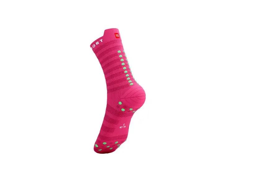 Носки для бега Pro Racing Socks V4.0 Ultralight Run High T1 р. 36-39 Hot Pink/Summer Green (12333535) - фото 4