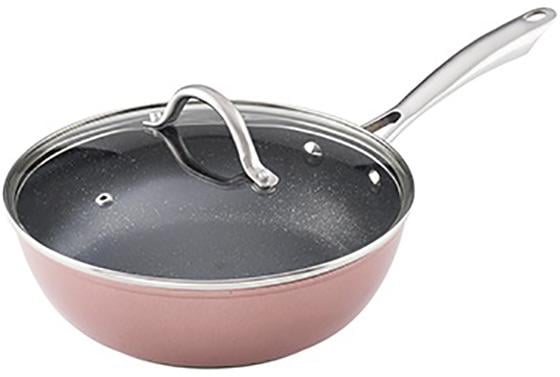 Сковорода глубокая Bergner San Ignacio Vita с антипригарным покрытием 24x7,5 см Розовое золото (SG-6185)