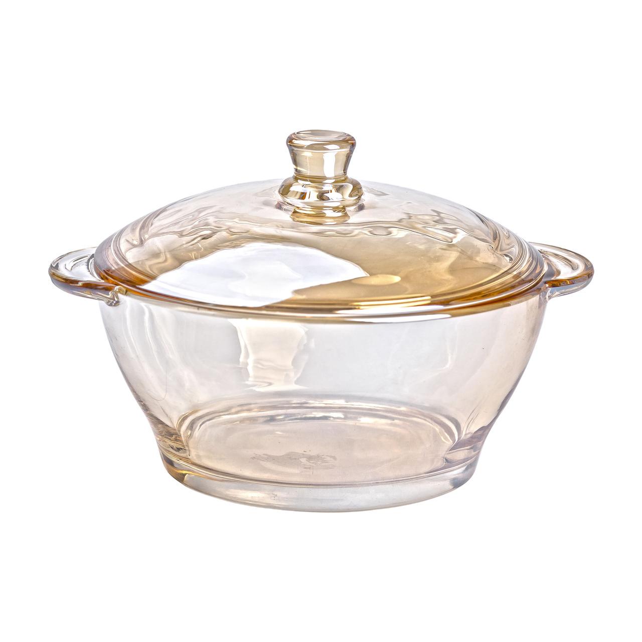 Супница с крышкой стеклянная для горячих блюд 15,5 см 1 л (5951) - фото 2 Супница с крышкой стеклянная для горячих блюд 15,5 см 1 л (5951) - фото 2