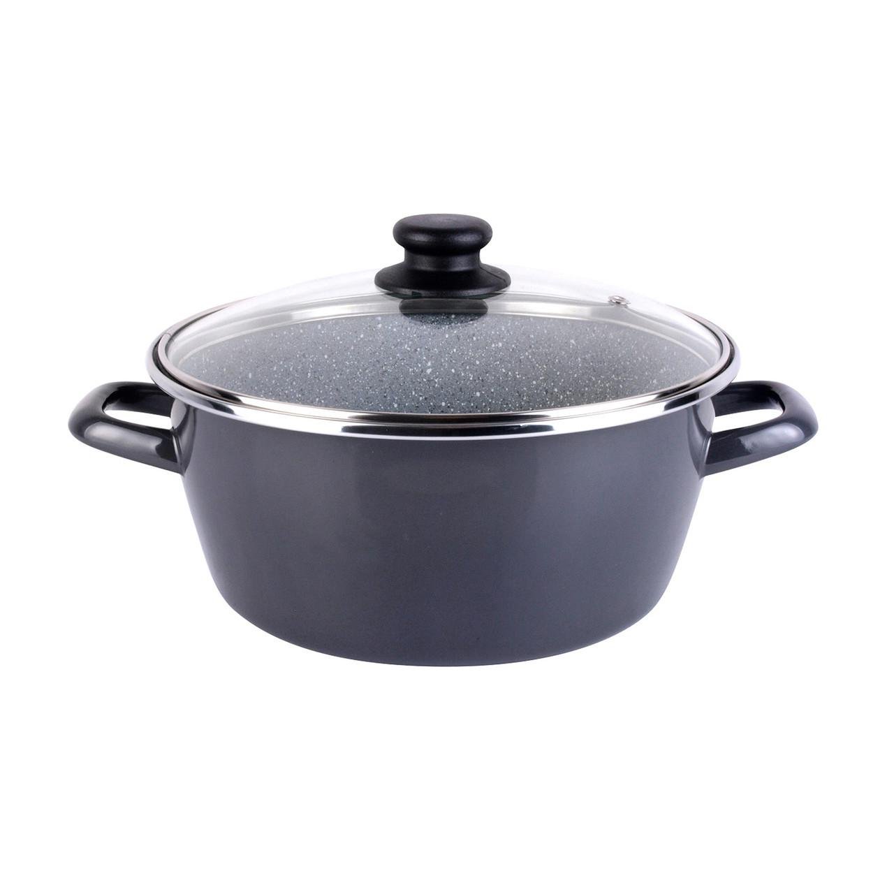 Кастрюля стальная Vitrinor Dolomiti эмалированная с крышкой 24 см 5,2 л (1105733)