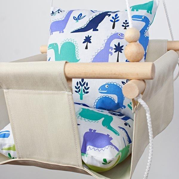 Дитяча гойдалка Infancy Дино Молочний (10058680) - фото 4 Дитяча гойдалка Infancy Дино Молочний (10058680) - фото 4