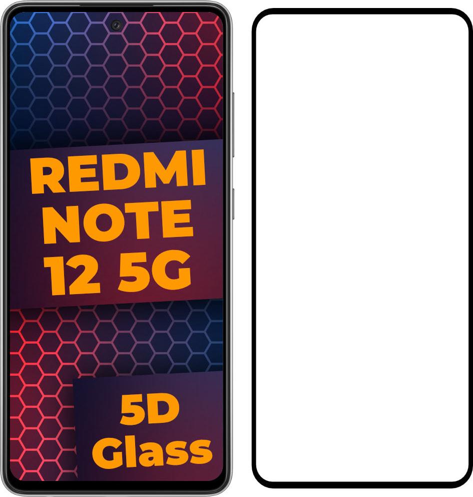 Стекло 5D Xiaomi Redmi Note 12 5G защитное Full Glue Black (33548)