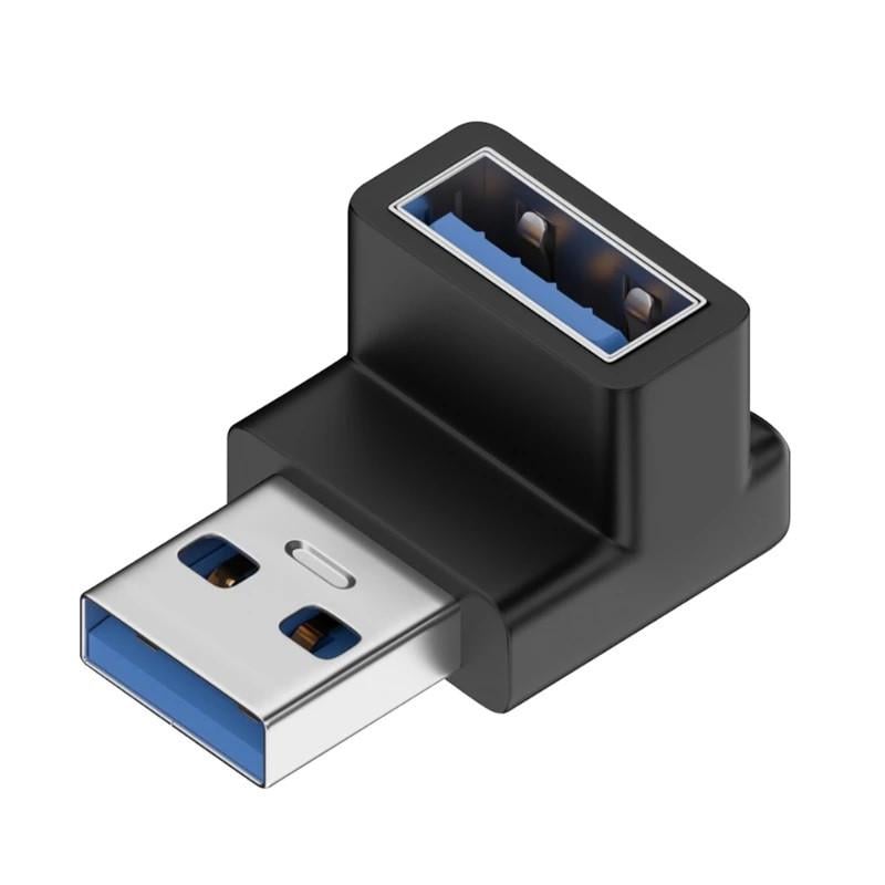 Адаптер-перехідник кутовий USB 3.2 USB 3.0/2.0 Male-Female 10Gbps - фото 2