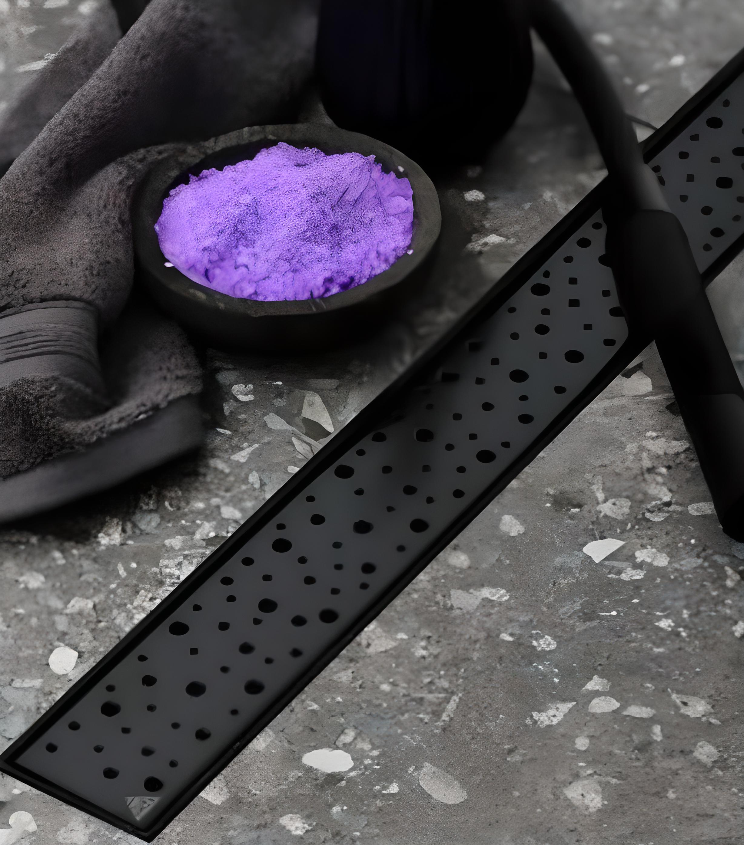 Трап-канал душовий з сухим сифоном 950 мм Чорний (CH 950 DС)