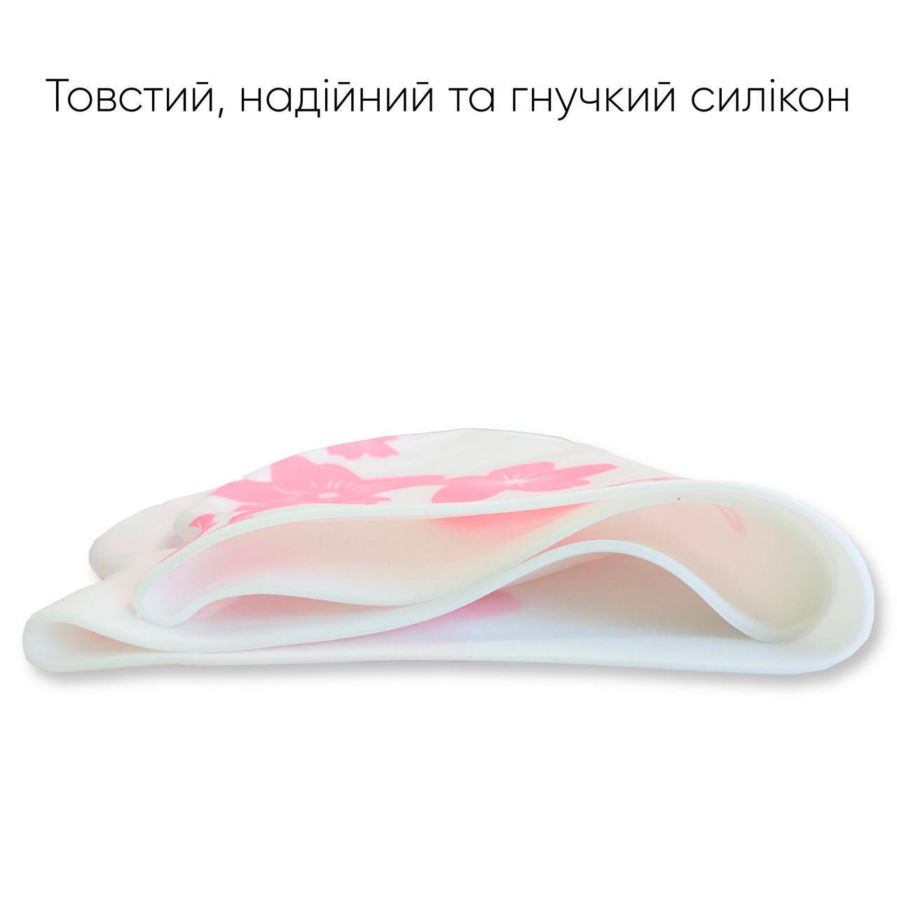 Шапочка для плавания для взрослых Renvo Selva OSFM Уни Белый/Розовый (2SC500-0305) - фото 3