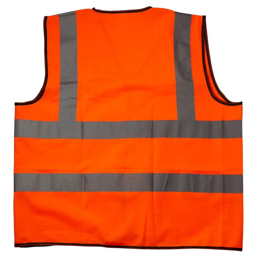 Жилет сигнальный XXL со светоотражающими полосами Оранжевый (9451281) - фото 2