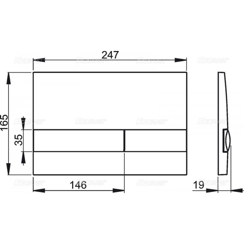 Кнопка слива для инсталляции Alca Plast M1713 Хром (94666) - фото 2