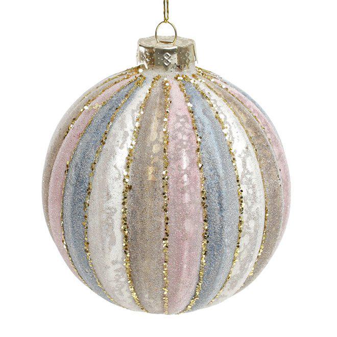 Новогодний шар Flora D-10 см 4 шт. (12623)