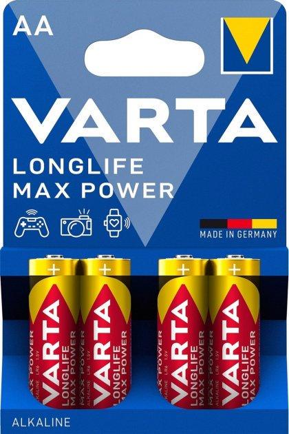Батарейка Varta Longlife Max Power AA/LR6 Alkaline 4 шт. (1494473002)