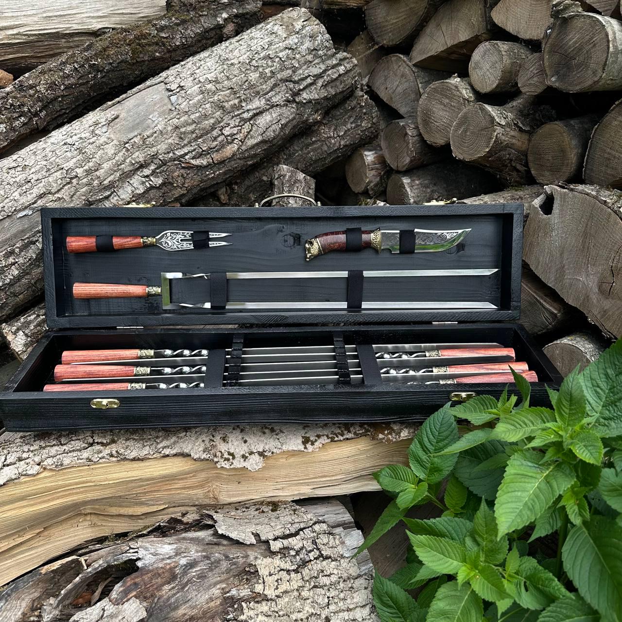 Набор шампуров Premium-Lux 7-1 в кейсе (19134206)