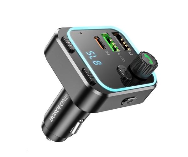 Модулятор FM Borofone BC53 QC3.0 PD20W car wireless Black - фото 4