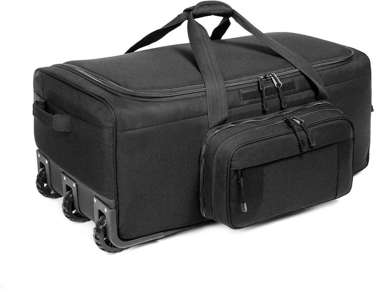 Сумка дорожная армейская на колесах 118 л Solve Черный (KT6008802)