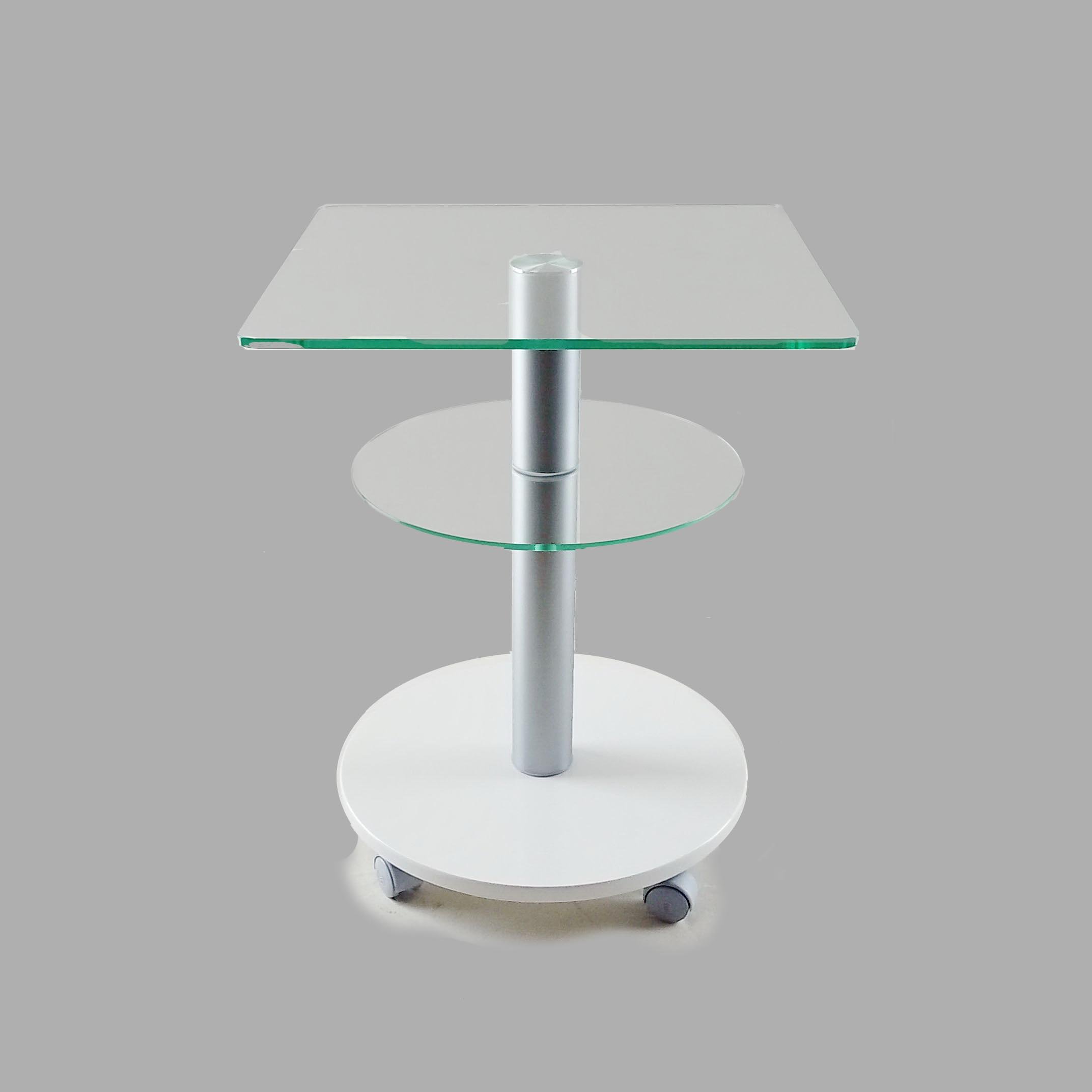 Стол журнальный стеклянный Commus Bravo Light Kv6 clear-white-alm60 Белый (433820233) - фото 3 Стол журнальный стеклянный Commus Bravo Light Kv6 clear-white-alm60 Белый (433820233) - фото 3