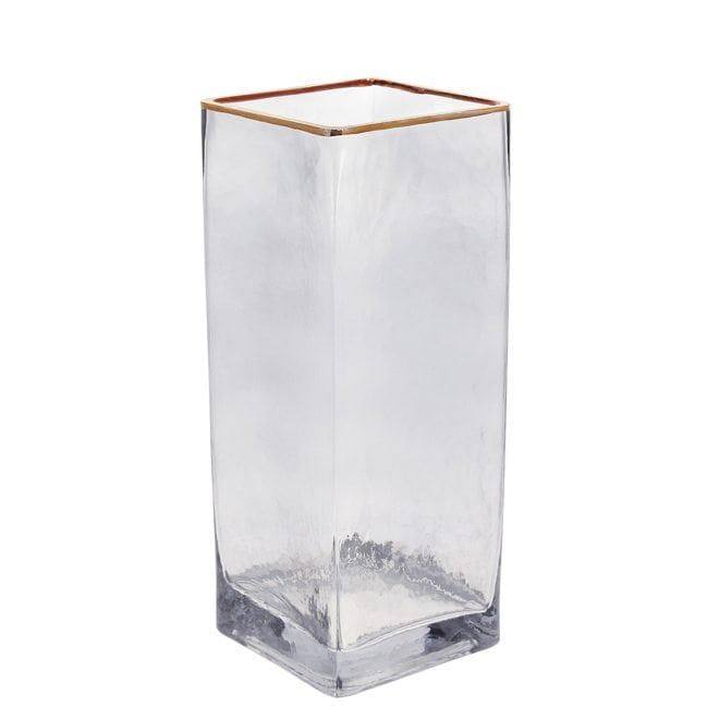 Ваза стеклянная Flora Эвиан 25 см Серый (32940)