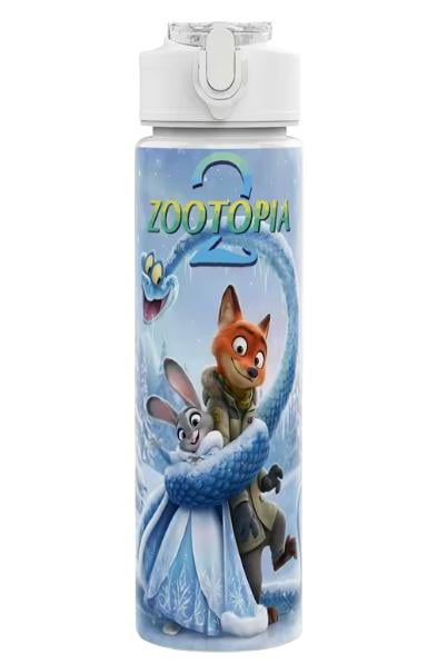 Детская бутылка для воды с трубочкой Лис Ник Уайлд и кролик Джуди Хопс Зверополис Zootopia 750 мл (35110150)