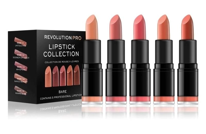 Набір губних помад Revolution PRO Lipstick Collection 5 шт. Bare (ID0030243)