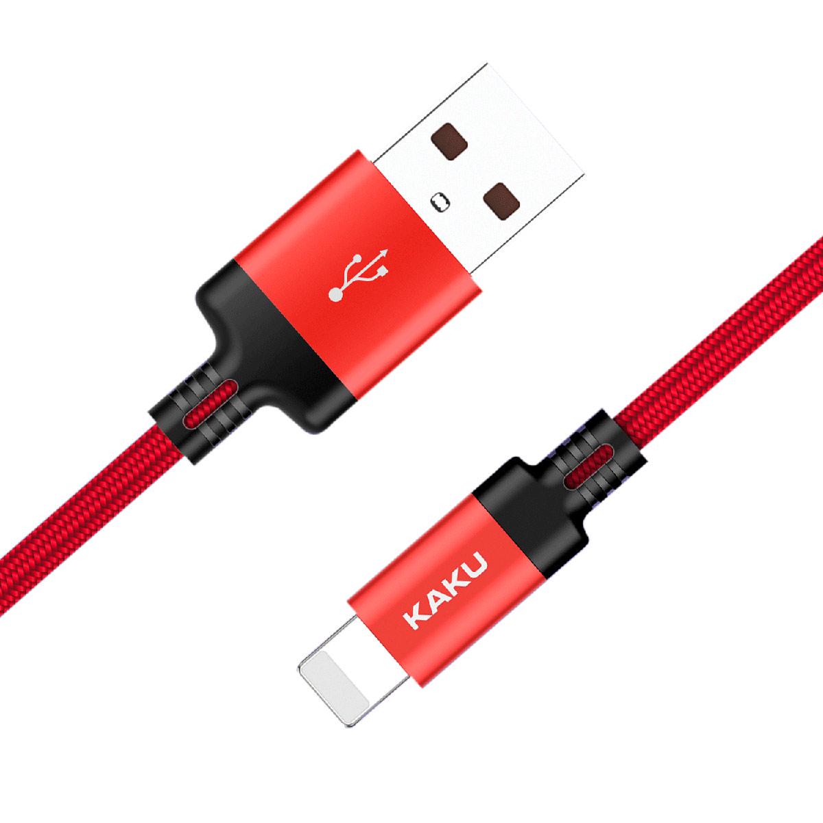 USB кабель Kaku KSC-331 USB-Lightning 3 м Red (1250941954) - фото 1