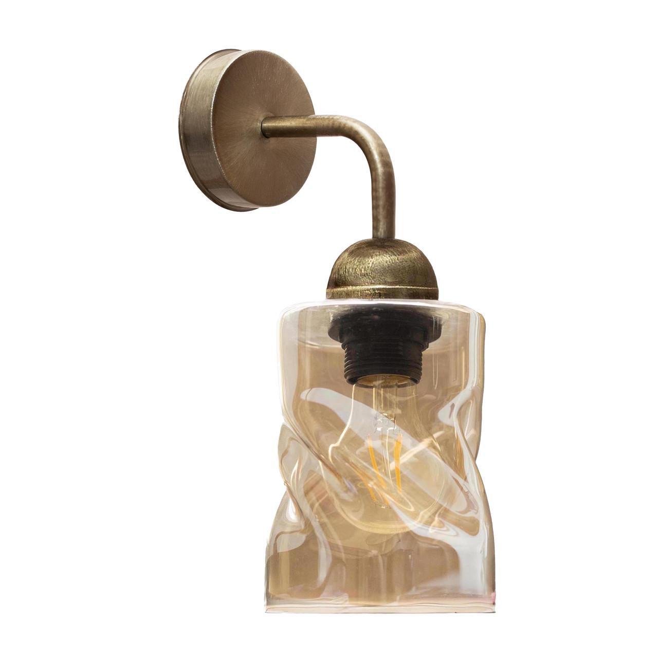 Бра MSK ELECTRIC Tornado на один плафон під лампу E27 Бронзовий (PL 202405 BN)