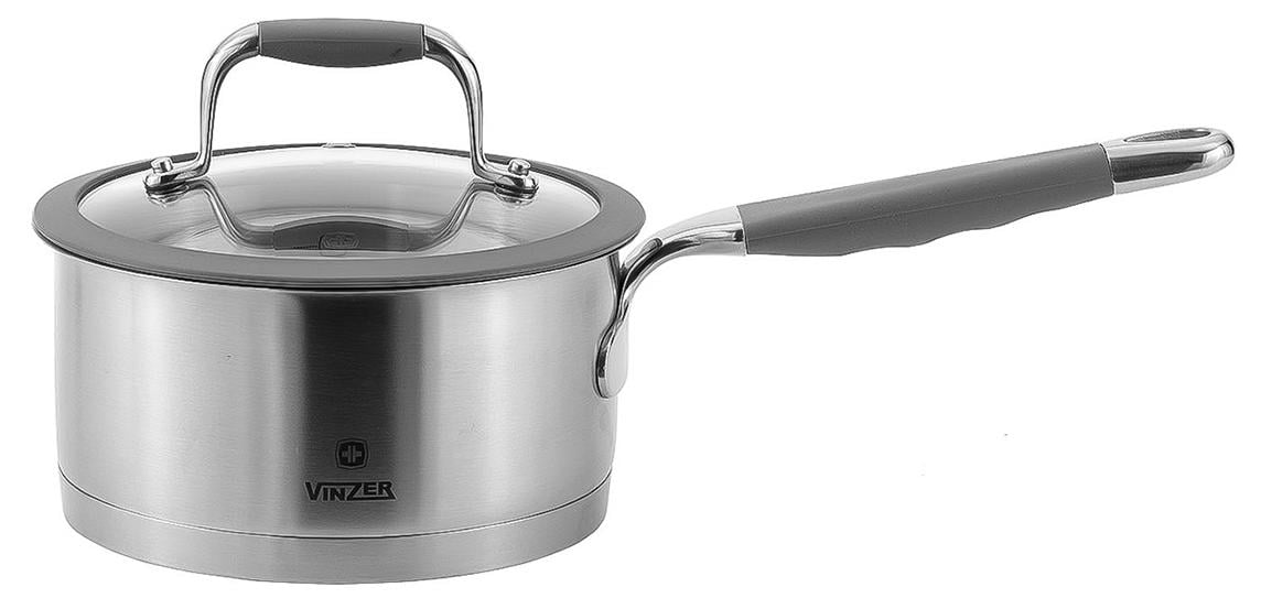 Ковш Vinzer Profi 1,1 л с крышкой 14 см 50180