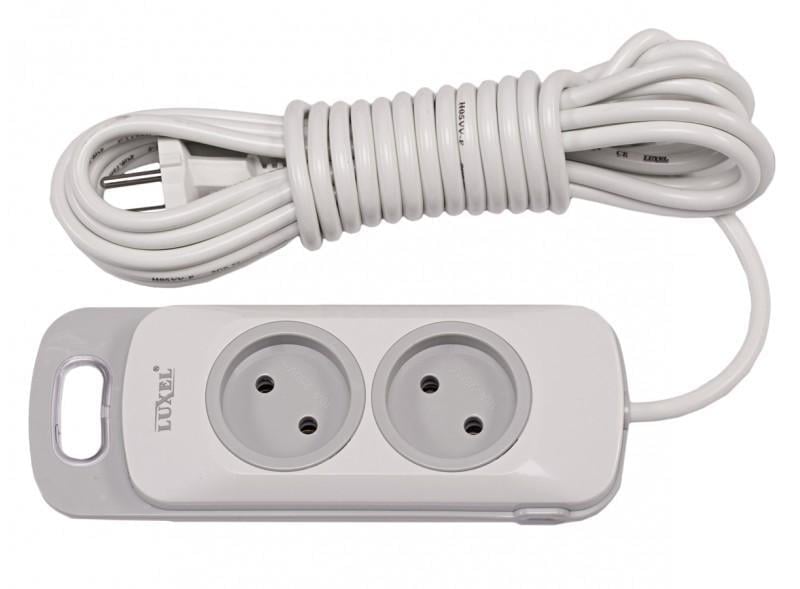Подовжувач двомісний мережевий Luxel Nota без заземлення 5 м (4105)