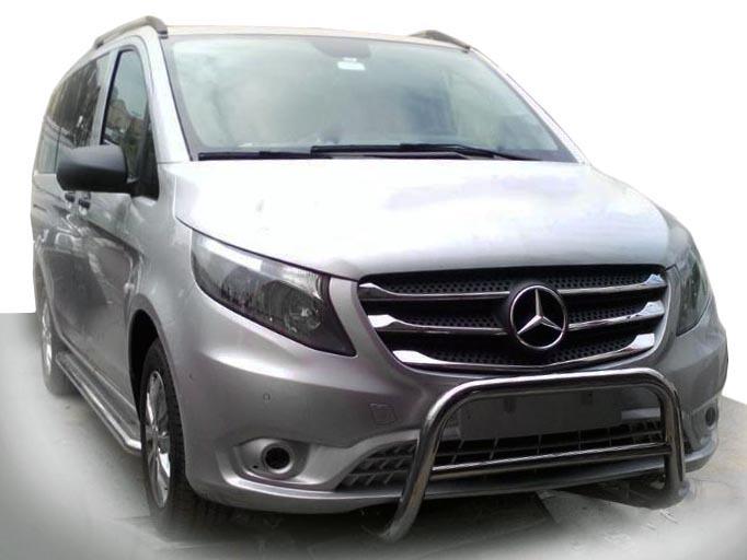 Кенгурятник WT005 CAN для Mercedes Vito/V-class W447 2014- гг. нержавеющая сталь Хром