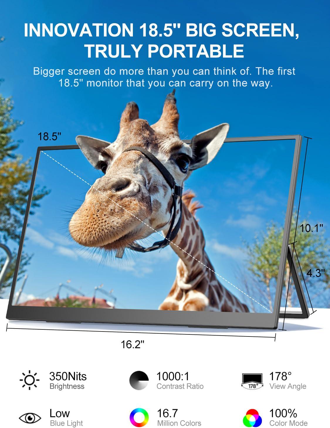 Монітор портативний UPERFECT 18,5" 1080P IPS 120 Hz HDR/Type-C/HDMI (002) - фото 5 Монітор портативний UPERFECT 18,5" 1080P IPS 120 Hz HDR/Type-C/HDMI (002) - фото 5