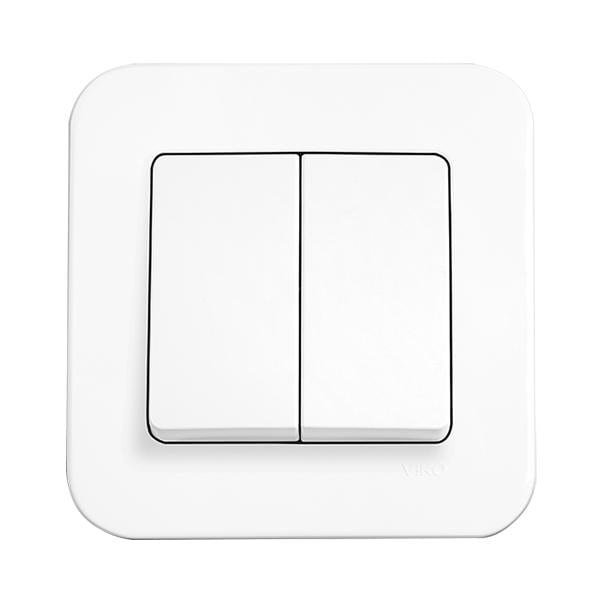 Выключатель Viko Rollina 2-клавишный Белый Выключатель Viko Rollina 2-клавишный Белый