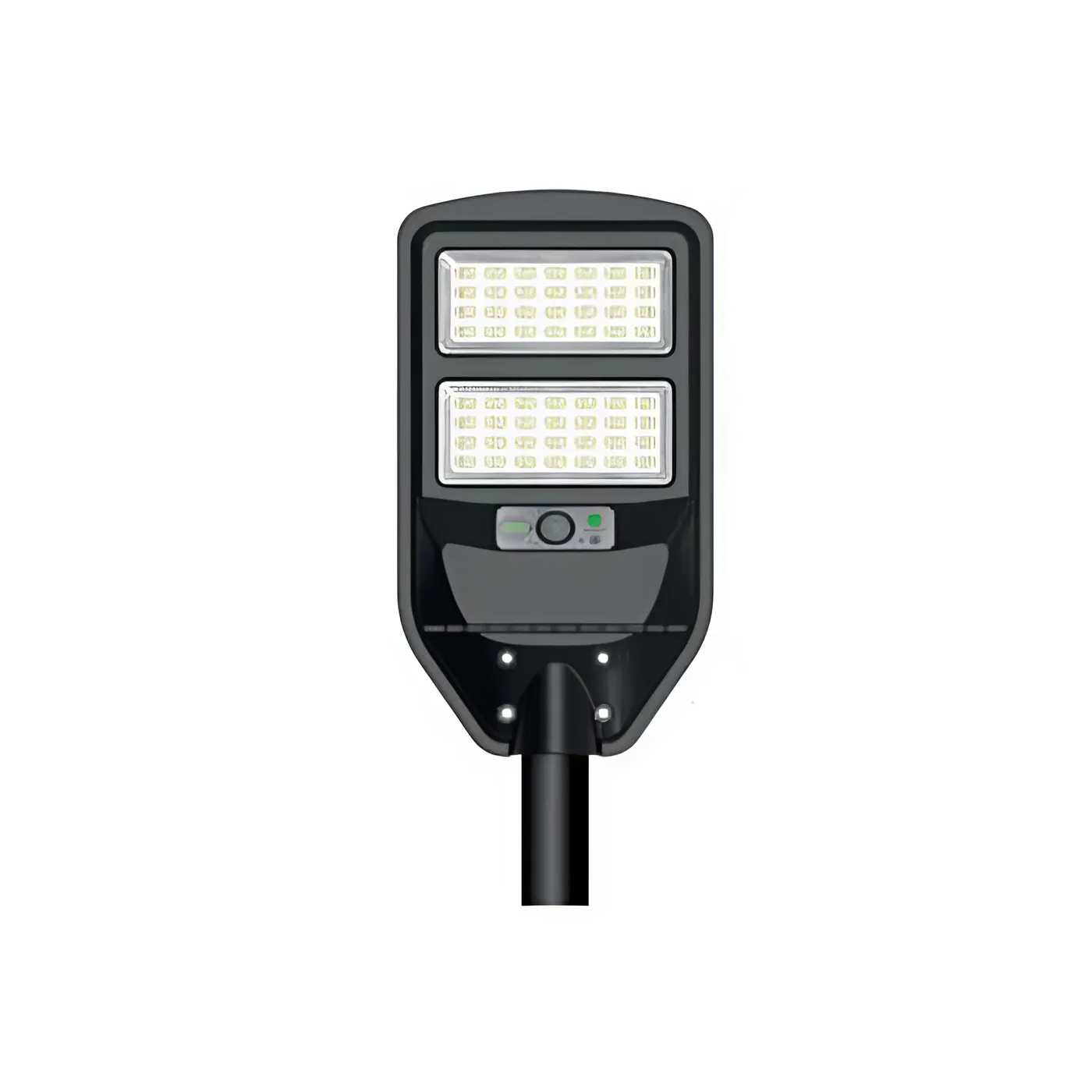 Консольный светильник с датчиком движения на солнечной панели LED 100W 6400K 1150Lm Черный (00000065671)