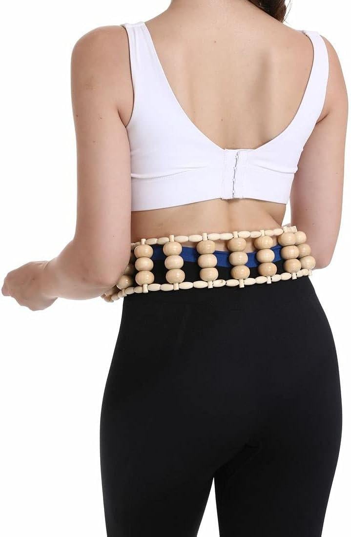 Масажер роликовий для масажу спини дерев'яна терапія