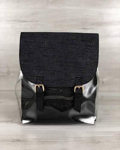 Женская сумка-рюкзак Welassie на одно отделение из экокожи и силикона Черный (1780855399)