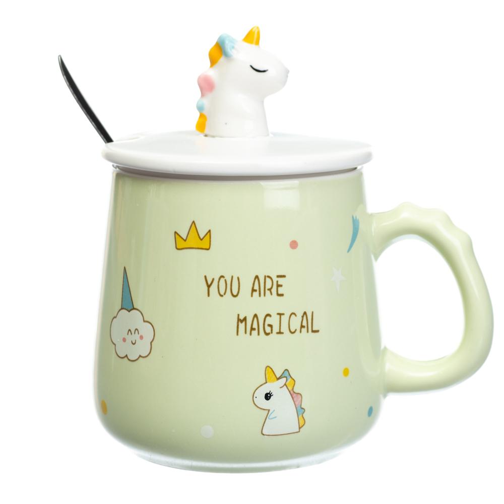 Керамическая чашка Elisey Little unicorn 350 мл Зеленый (8805-033)