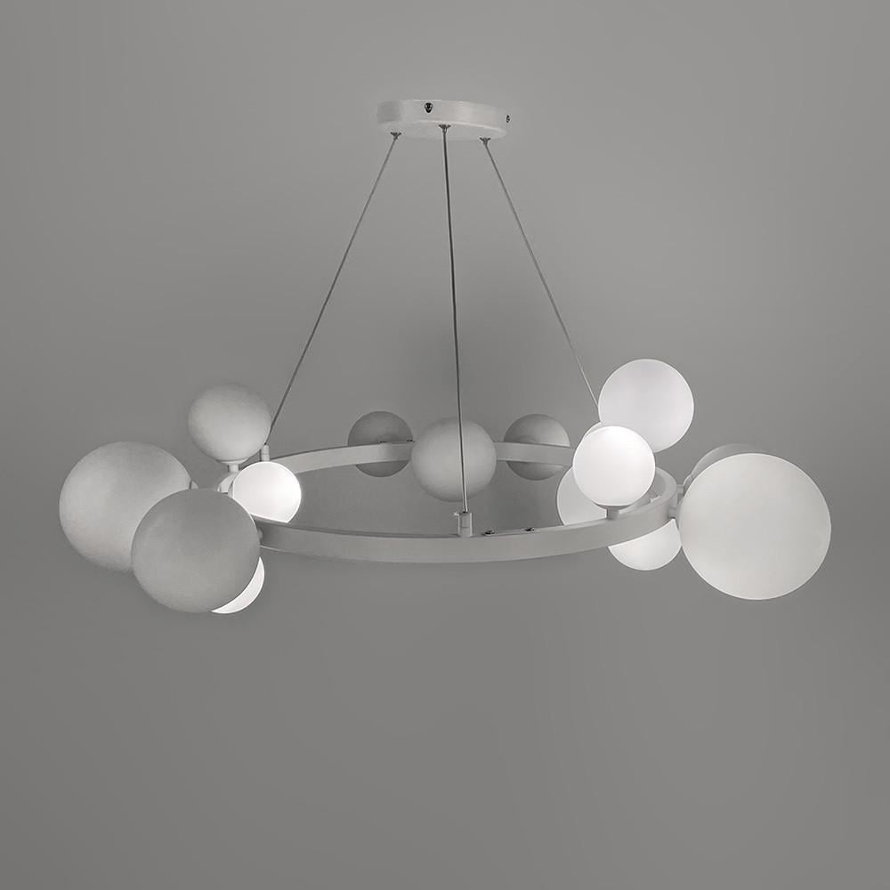 Люстра кільцева з 15 білими плафонами 85 см Білий (AT 32/15 WT) - фото 4 Люстра кільцева з 15 білими плафонами 85 см Білий (AT 32/15 WT) - фото 4