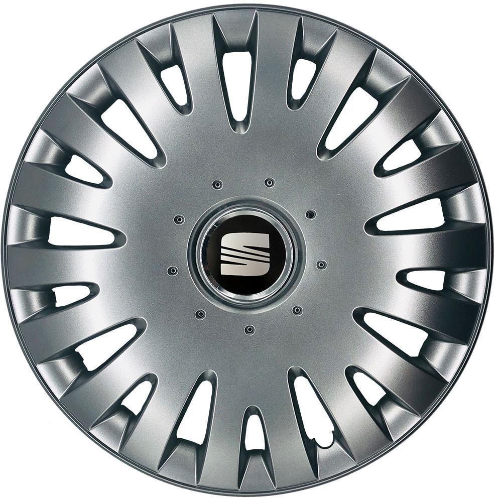 Колпаки SJS 108 с логотипом Seat 4 шт. R13 Серебряный (2789080727)