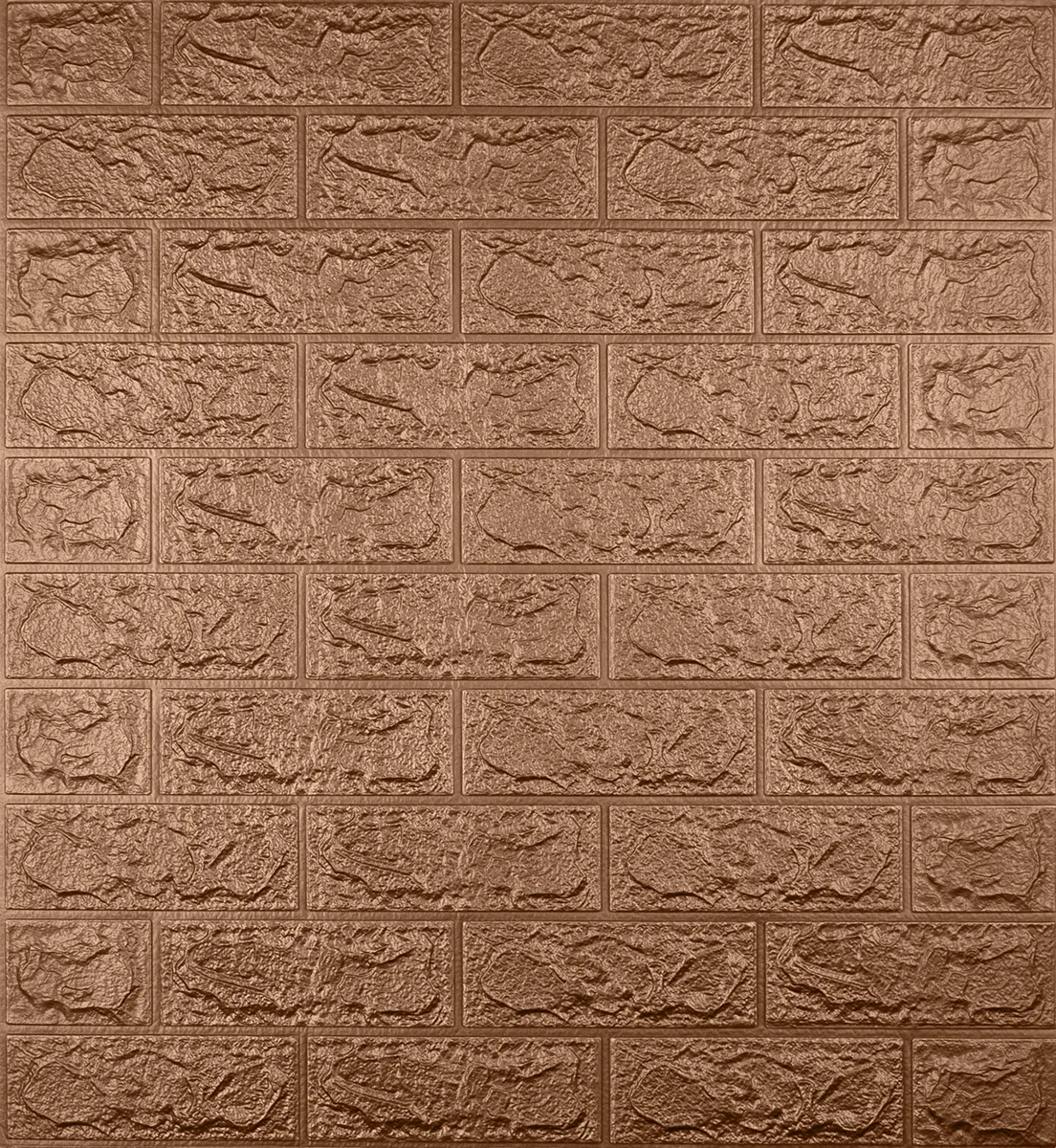 Самоклеюча 3D панель Sticker Wall декоративна під цеглу 700х770х5 мм Коричневий