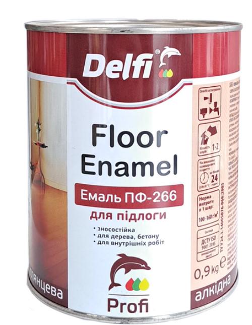 Емаль алкідна Delfi ПФ-266 0,9 кг Червоно-коричневий (100009211)